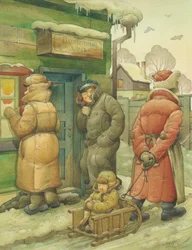 Scena rosyjska 02, 1994 (wc na papierze)